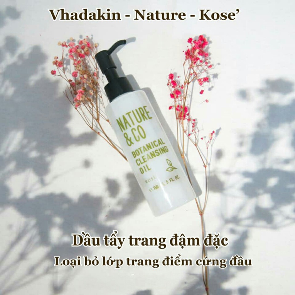 dùng dầu tẩy trang NATURE & CO BOTANICAL CLEANSING OIL giúp da sạch hơn